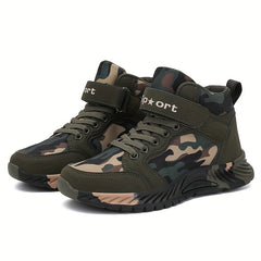 Children's High‑Top Outdoor Hiking Boots – Durable Non‑Slip Sole, Casual Walking Shoes