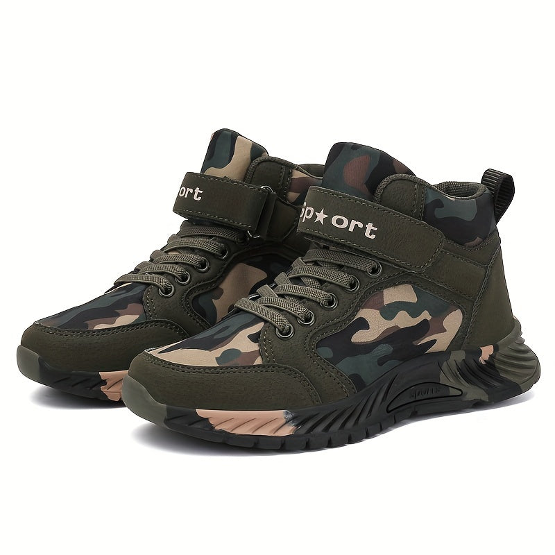Children's High‑Top Outdoor Hiking Boots – Durable Non‑Slip Sole, Casual Walking Shoes