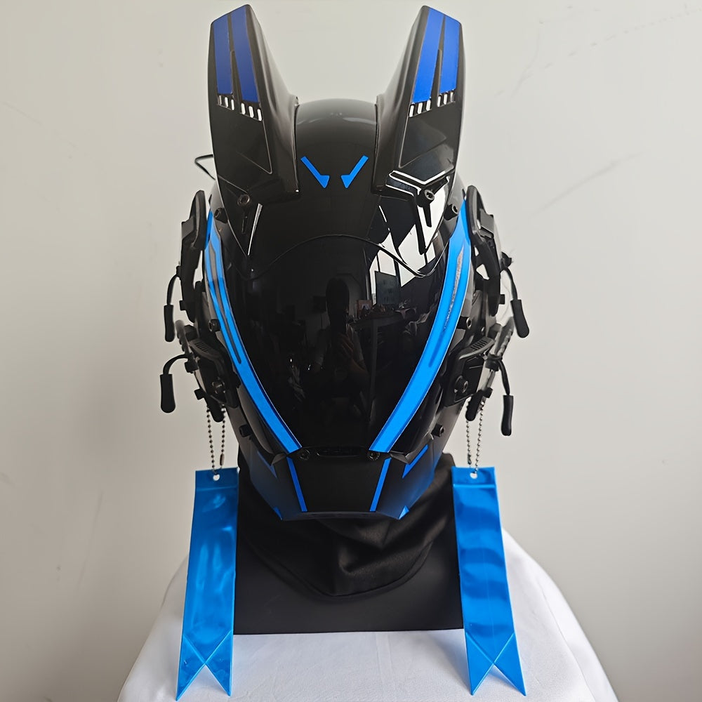 Cyberpunk LED Futuristic Mask with Glowing Effects