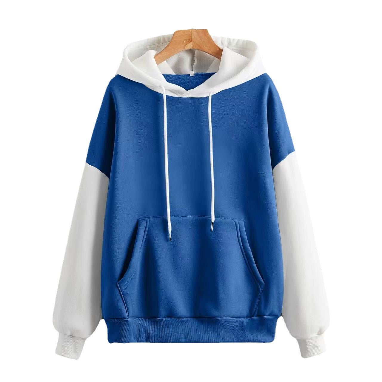 Women's Casual Loose Patchwork Hooded Coat