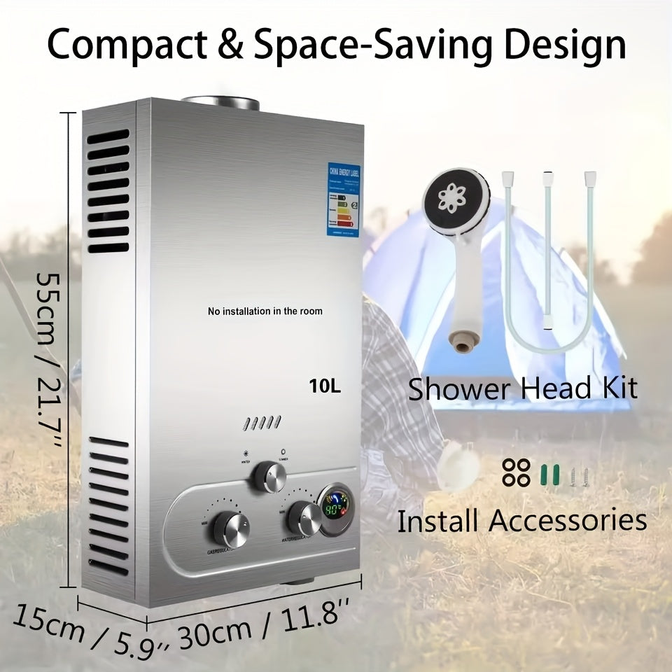 18L Tankless Propane Water Heater for Instant Hot Water Supply