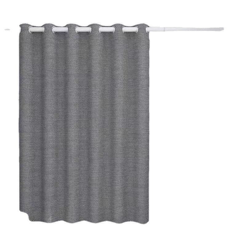 Linen Thick Waterproof and Mildew-proof Shower Curtain Punch-free