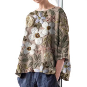 Butterfly Print Batwing Sleeve Plus‑Size Top – Flowy, Trendy & Comfortable