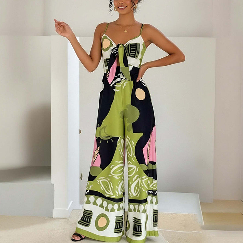 Chic Printed Off-Shoulder Wide-Leg Jumpsuit