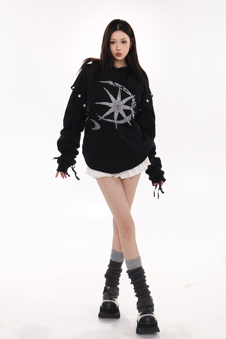 Women's Retro Hooded Sweatshirt Autumn Coat