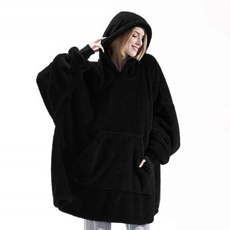 Cozy Oversized Winter Hoodie with Pocket for Women