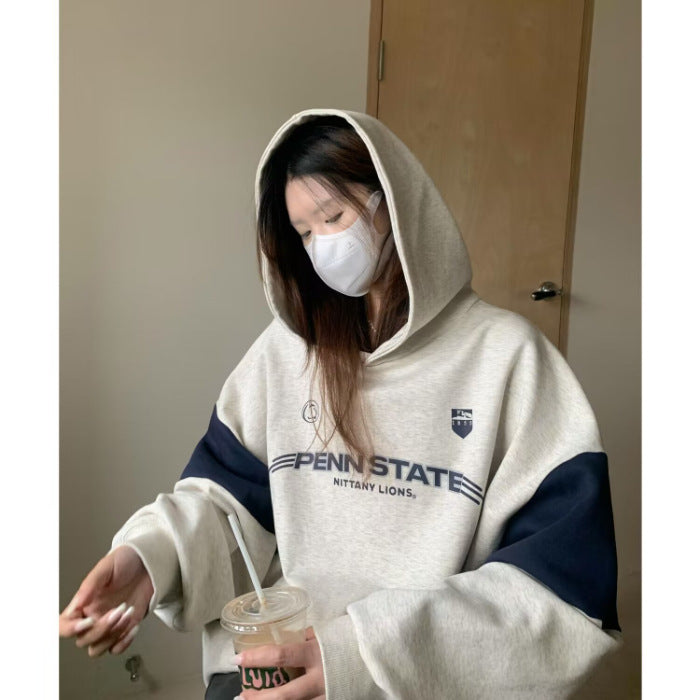 Cozy Autumn Hooded Pullover Sweatshirt for Women