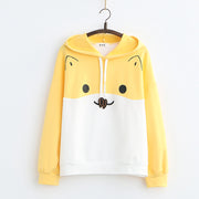 Cute Cat Print Loose Japanese Kawaii Hoodie