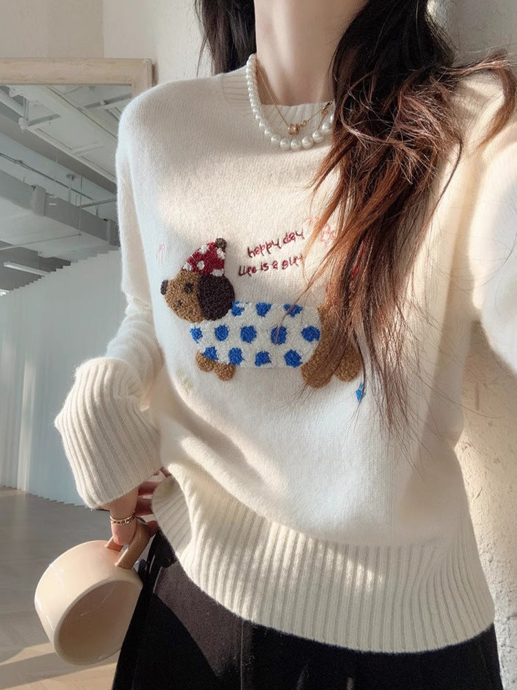 Idle Style Simple Temperament Small Flower Dog Pullover Sweater