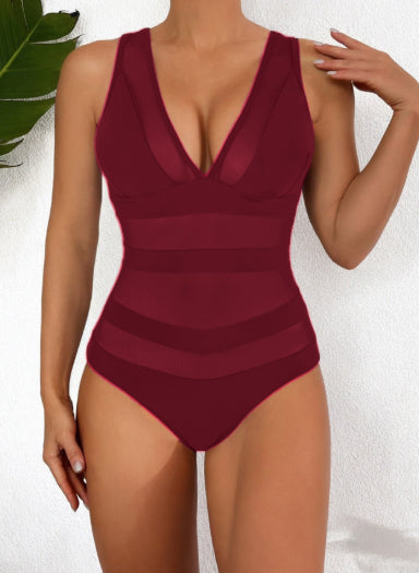Sexy Cutout One-Piece Swimsuit for Beach & Pool