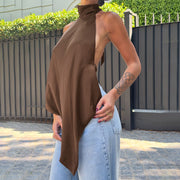 Sleek Slim Halter Top – Sexy, Open-Back, All-Season Comfort