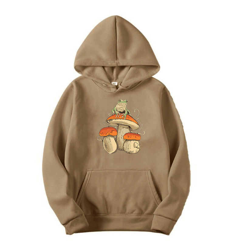 Letter Print Kangaroo Pocket Drawstring Hoodie