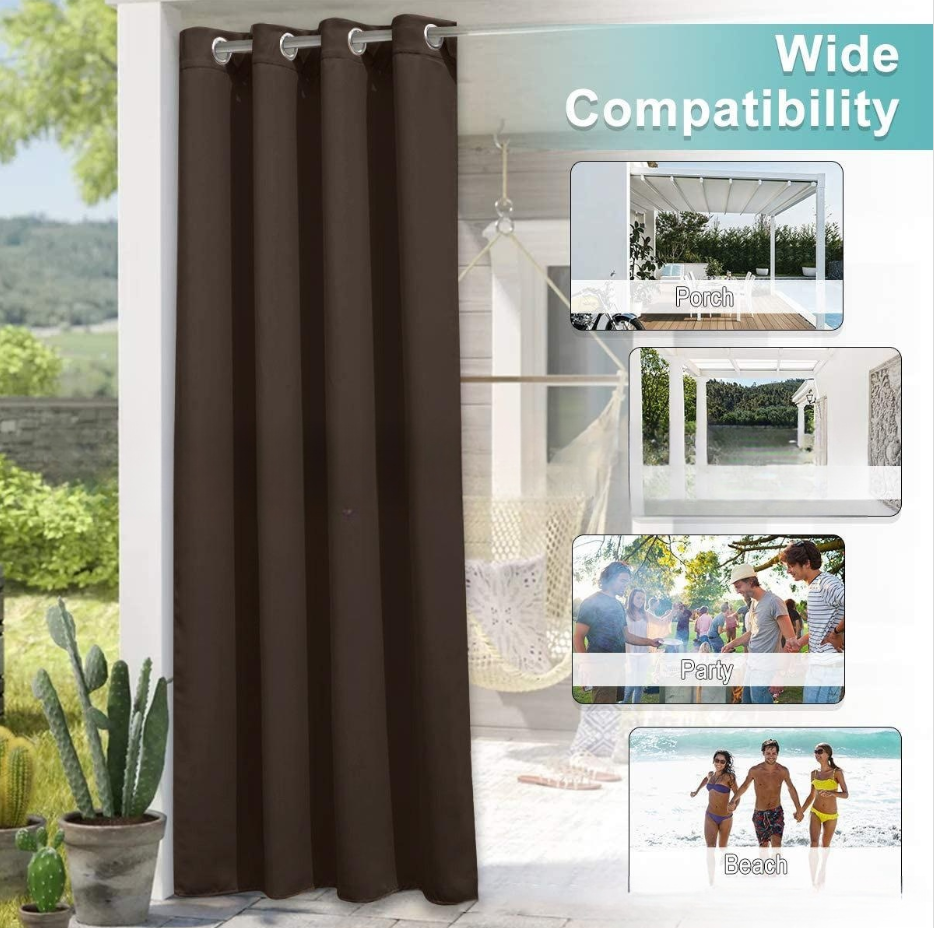 Solid Color Outdoor Waterproof and Sun Protection Uv Protection High Precision Black Silk Shading Curtain