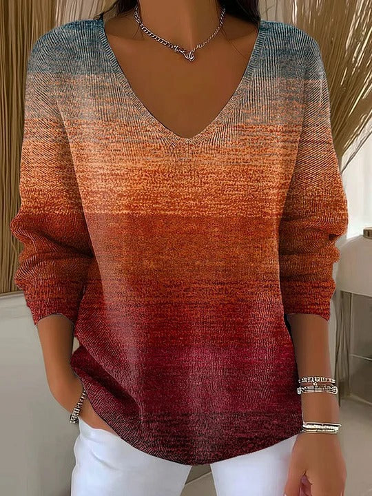 Long Sleeve Sweater Autumn and Winter Printing Fashion Loose Cool Sweaters Women's Clothing