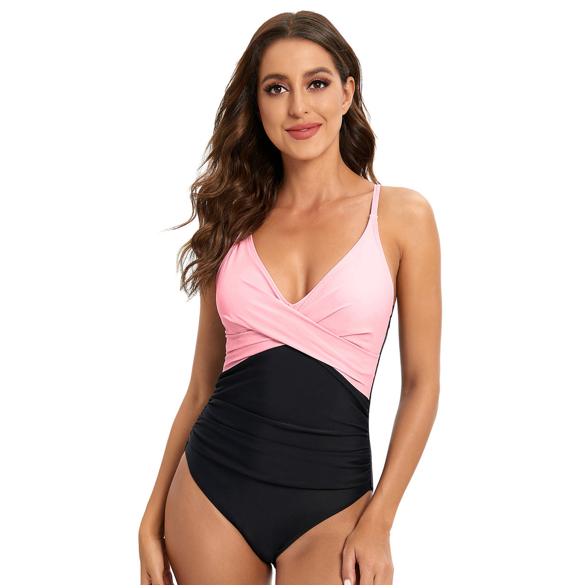 Striped Backless One-Piece Swimsuit
