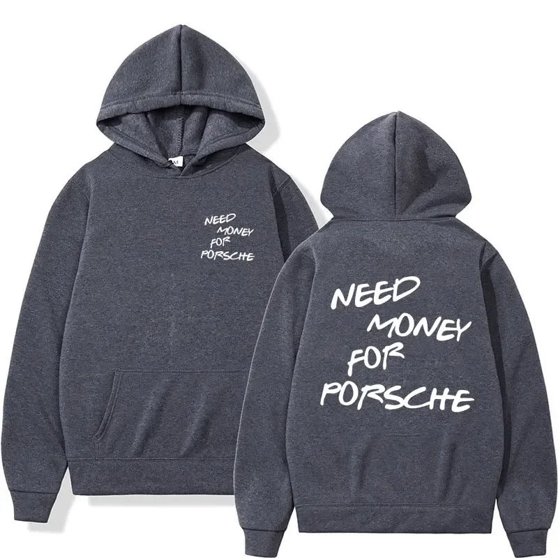 Funny Need Money Letter Print Casual Hoodie