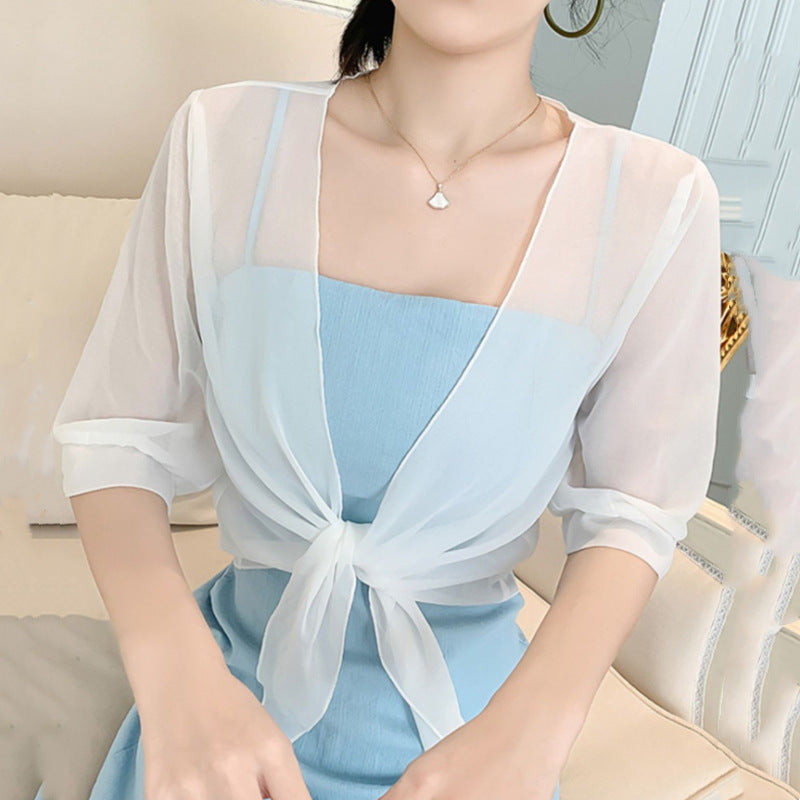 New Versatile Summer Thin Short Shawl Summer Coat Sun Protection Clothing