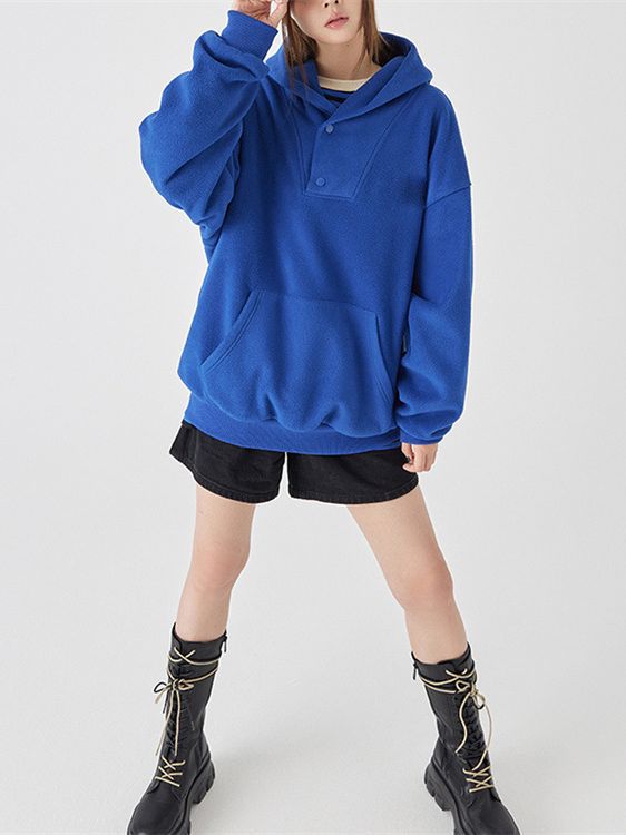 Cozy Polar Fleece Loose Pullover Top