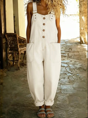 Fashionable Retro Distressed Loose Womens Casual Denim Jumpsuit