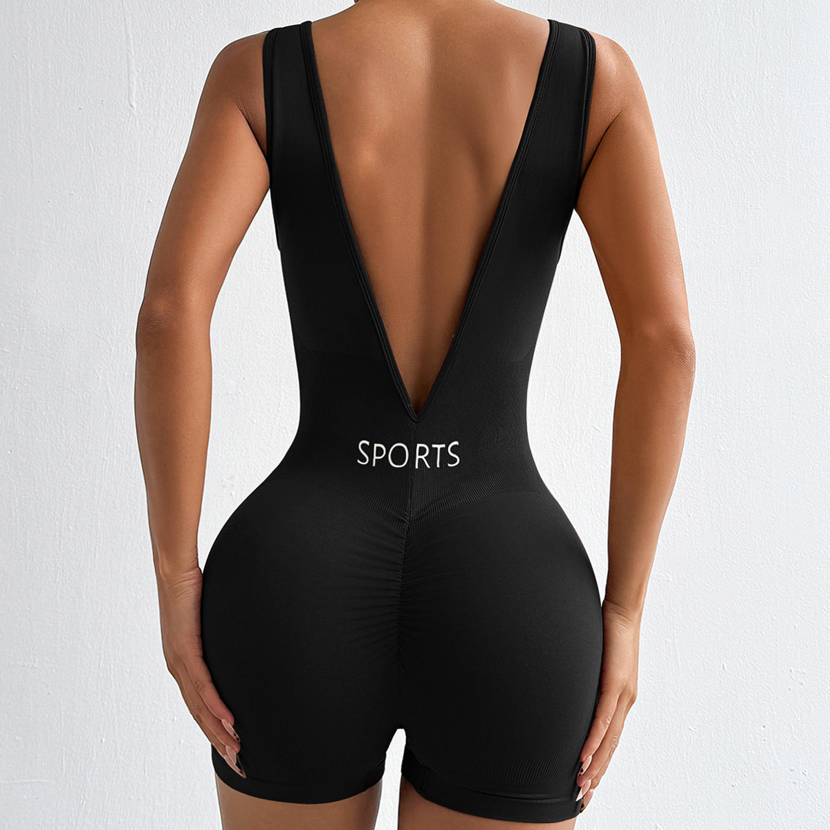Deep-V Fitness Shaping Yoga Jumpsuit