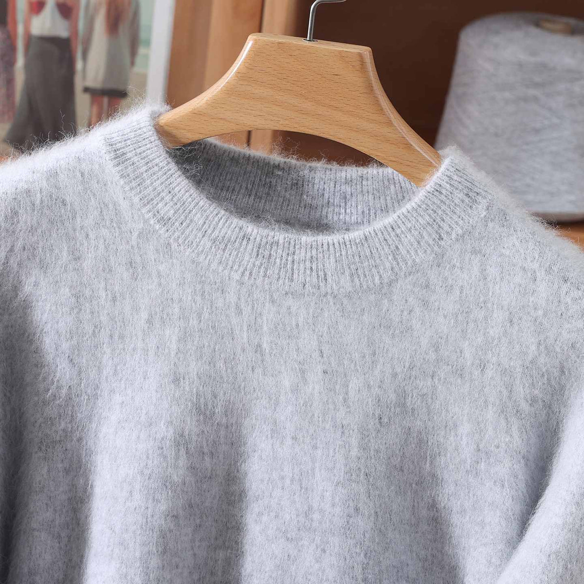 Half Height Round Neck Mink Fleece Fashionable Soft and Versatile Women's Fleece Sweater