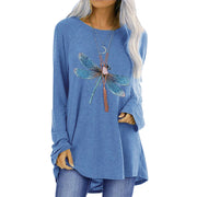 Women's Loose Round Neck Long Sleeve T-Shirt