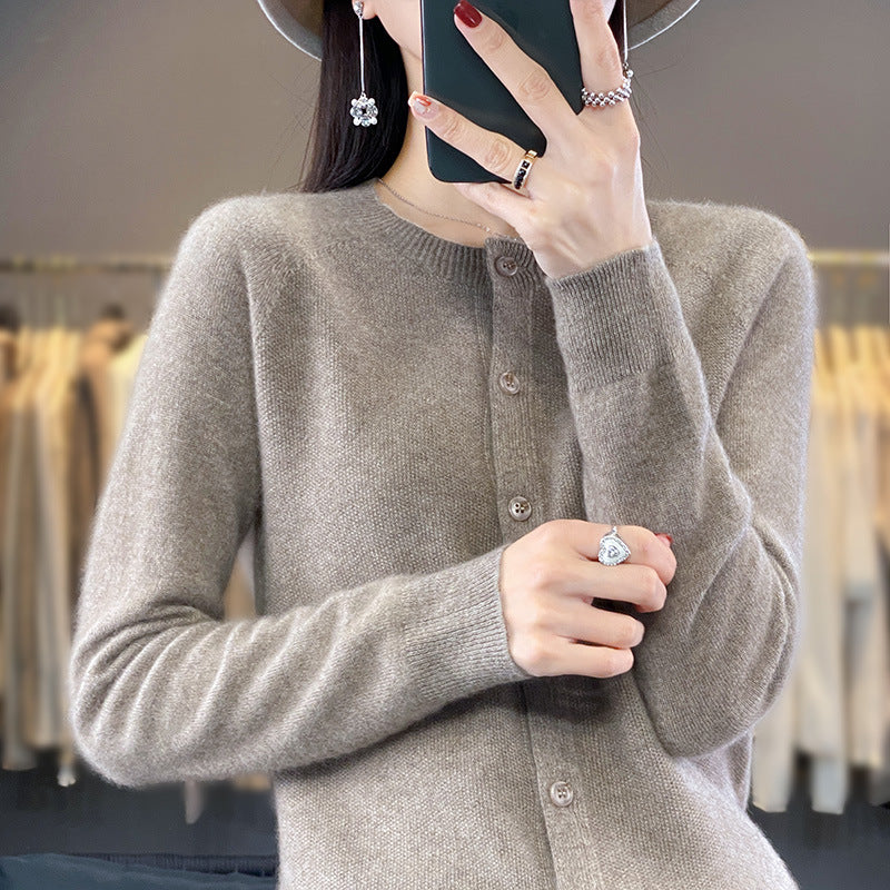 Womens New Seamless Sweater Cardigan for Fallwinter