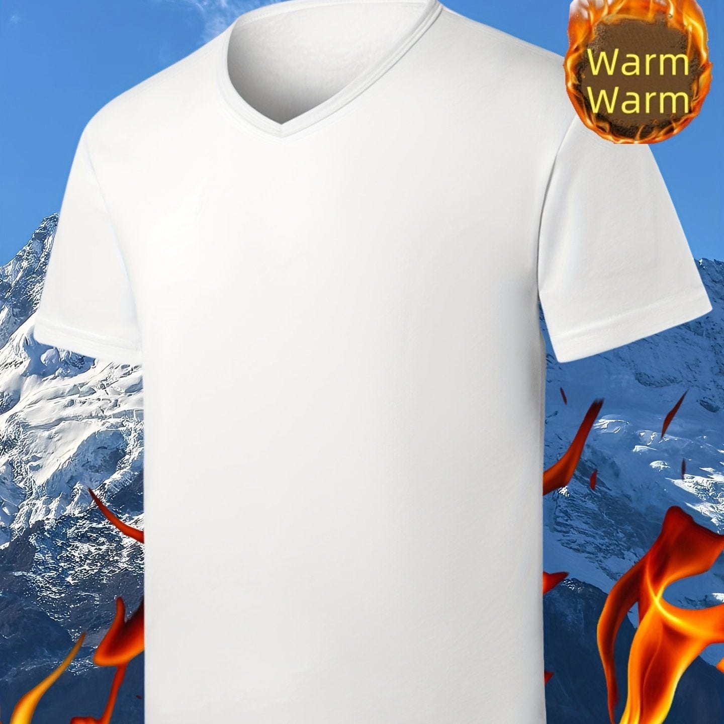 Women's Short Sleeve Thermal V-Neck Top