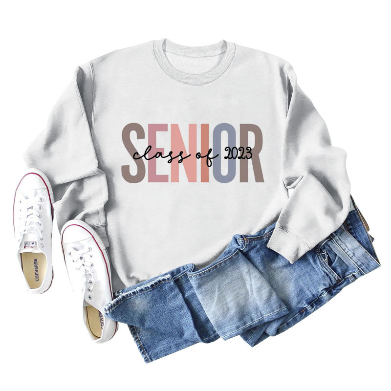 Women's Letter Print Casual Long Sleeve Loose Sweater