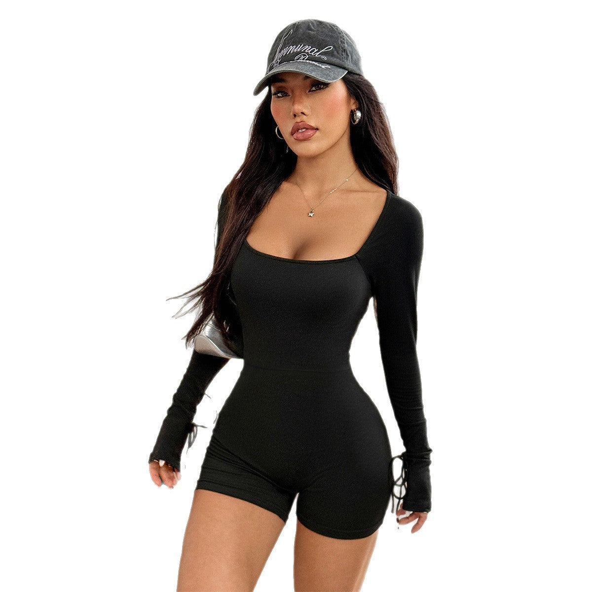 High-elasticity Figure-hugging Long-sleeve Jumpsuit For Women