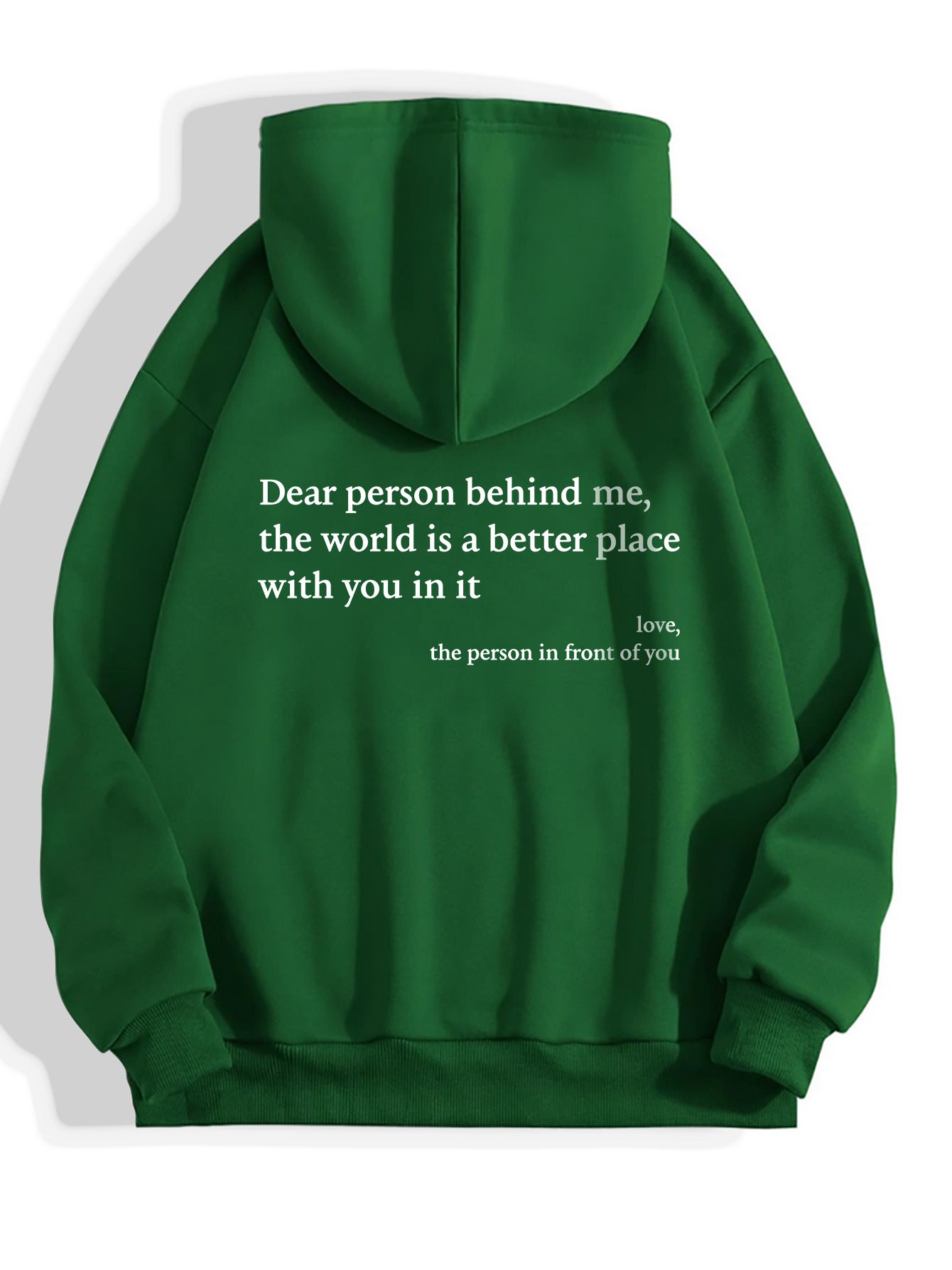 Cozy Letter Print Fleece Kangaroo Pocket Hoodie