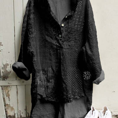 Women's Retro Linen Loose-Fit Casual Shirt