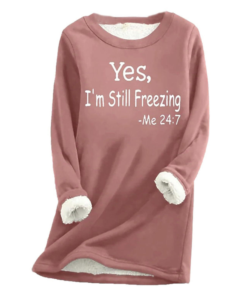 Women's Fleece-Lined Thermal Crewneck Sweater
