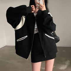 Casual Oversized Student Baseball Jacket
