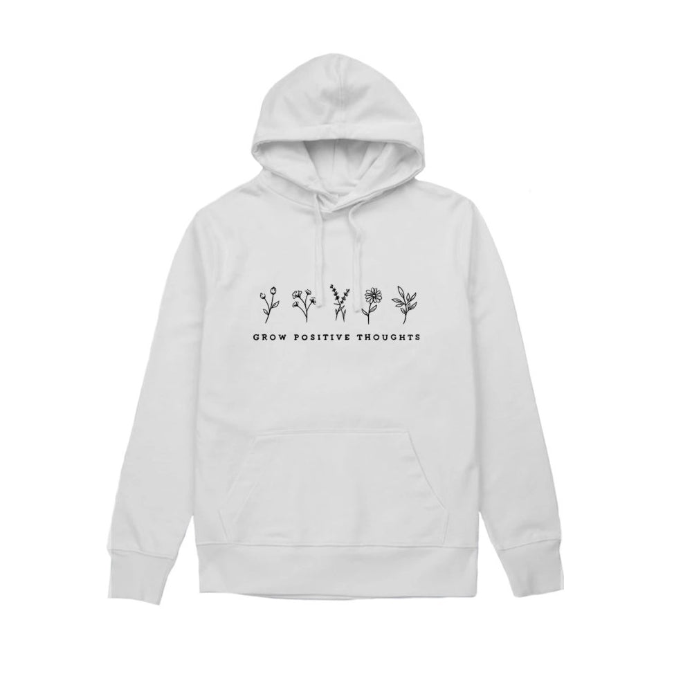 Casual Letter Print Hooded Sweatshirt with Pocket