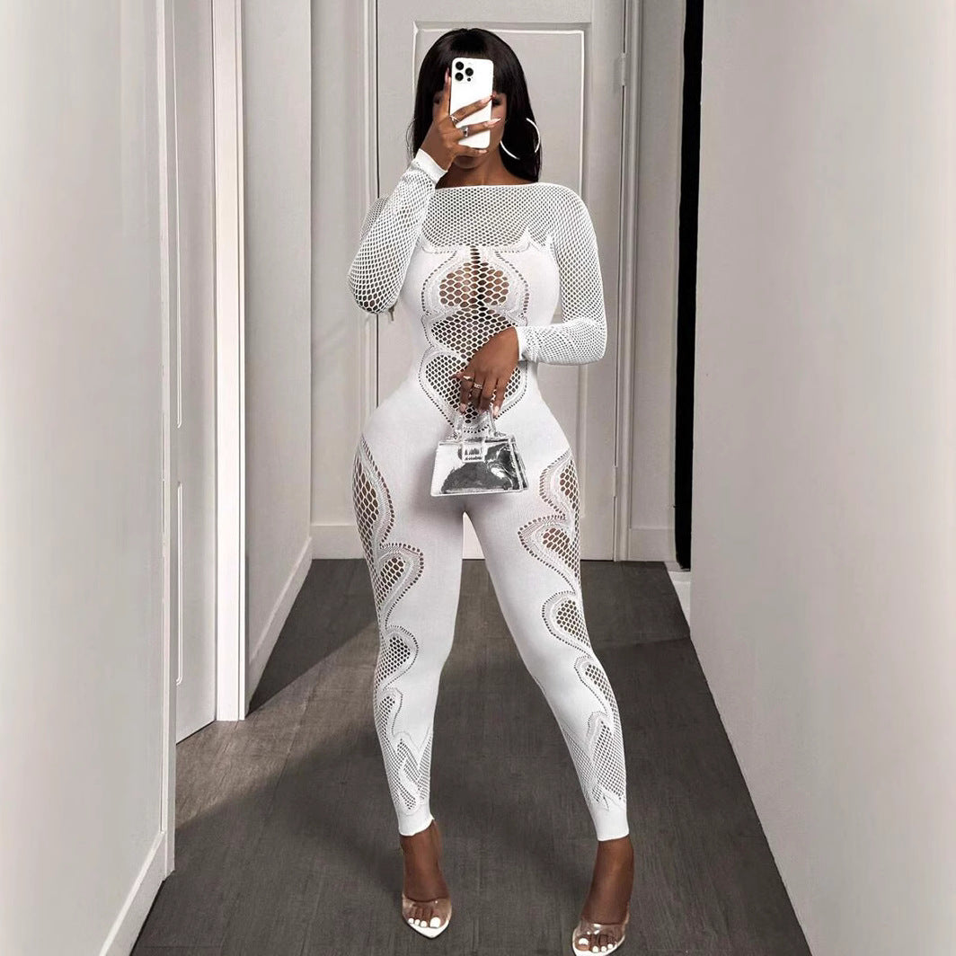 Women's Slim-Fit One-Piece Knit Jumpsuit