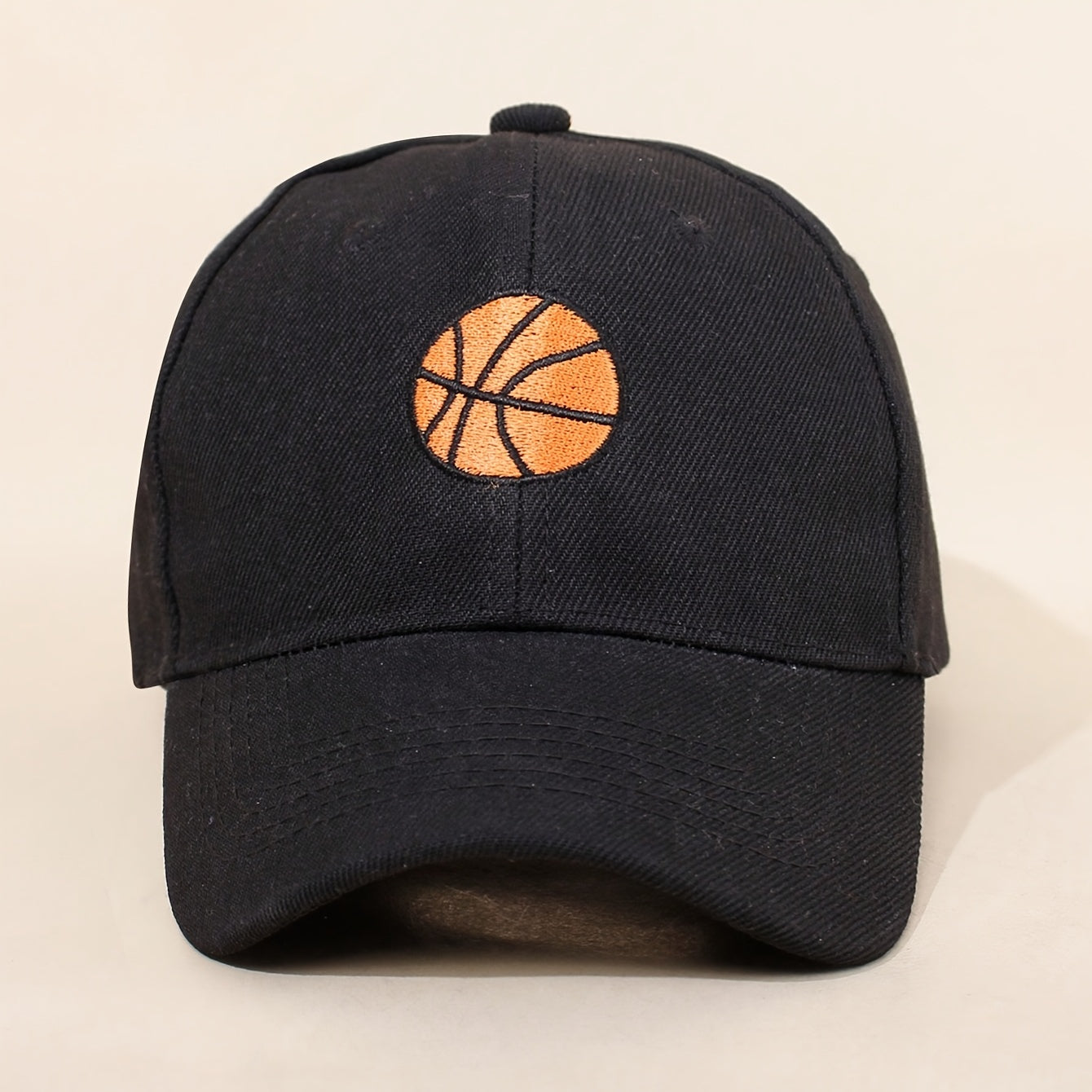 Youth Basketball Embroidered Baseball Cap with Adjustable Sun Visor