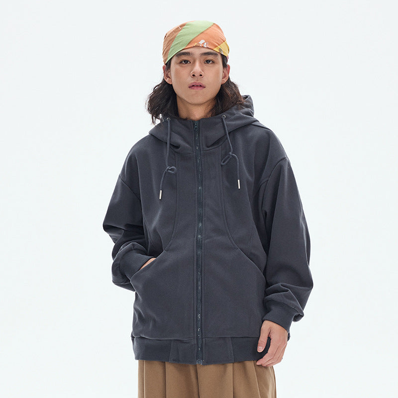 Cozy Matching Couple Hooded Sweatshirt in Solid Colors