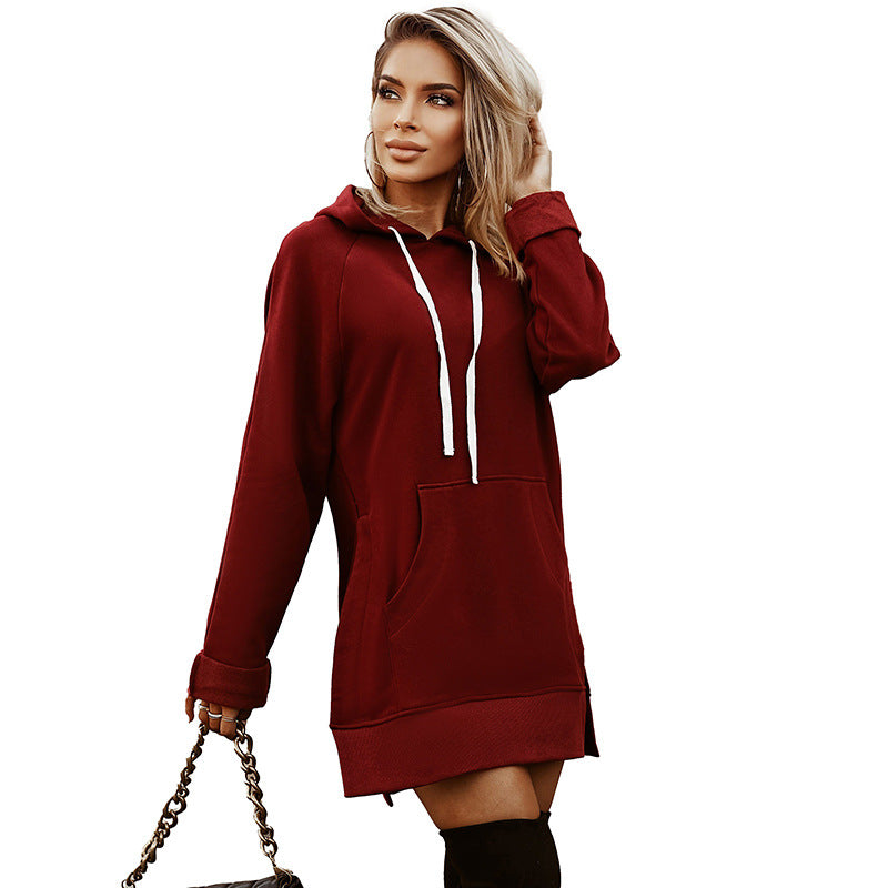 Cozy Solid Color Loose Mid-Length Women's Sweater