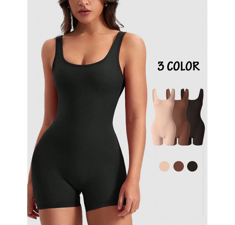 Nylon Push-Up Yoga Bodysuit for Workout & Fitness