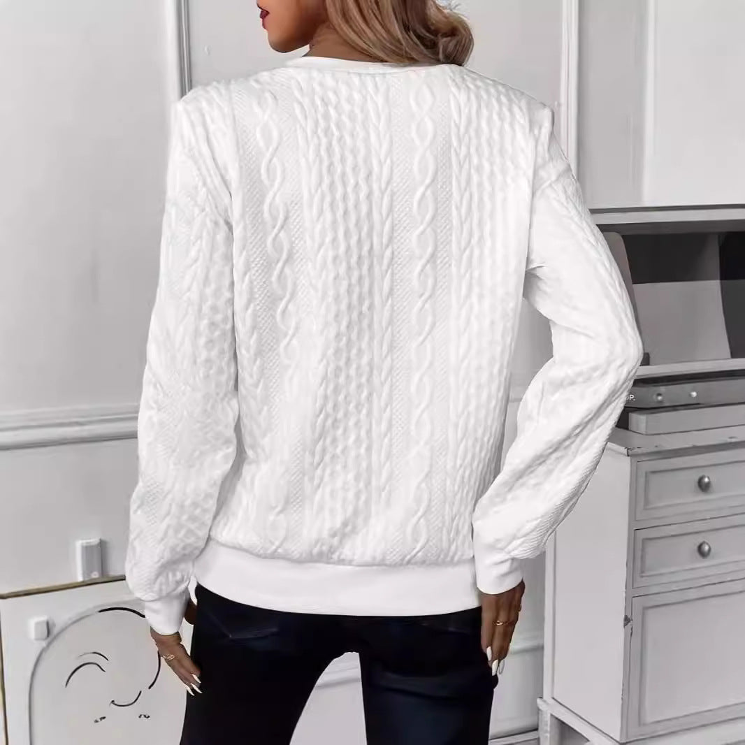 Women's Quilted Zip Pullover Leisure Hoodie