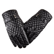 Touch Screen Split-Finger Leather Gloves for Women