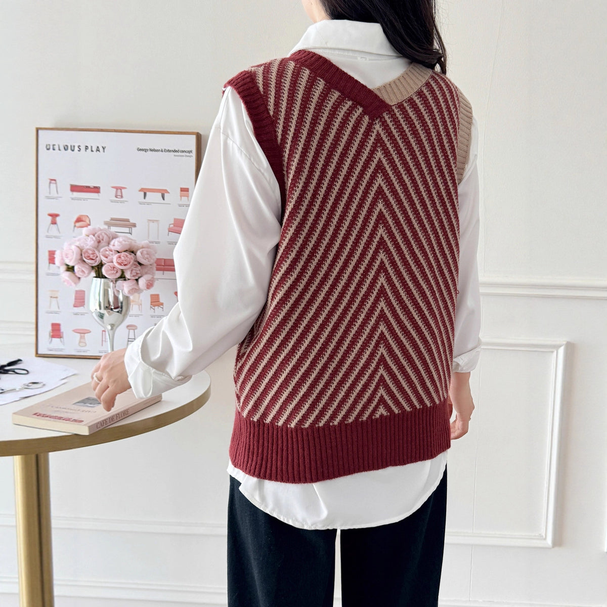 Korean-style New V-neck Knitted Vest