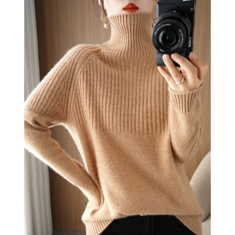 Loose High-neck Sweater Base Layer for Women
