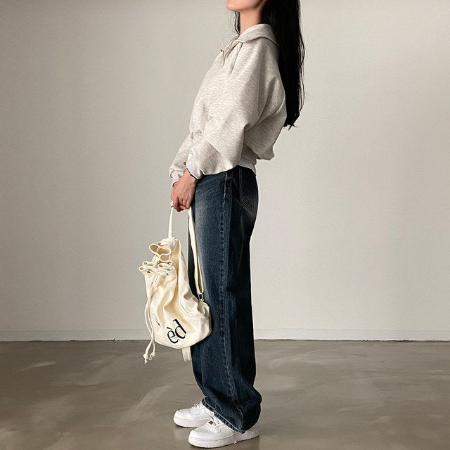 Cozy Solid Lantern Sleeve Short Sweater for Women
