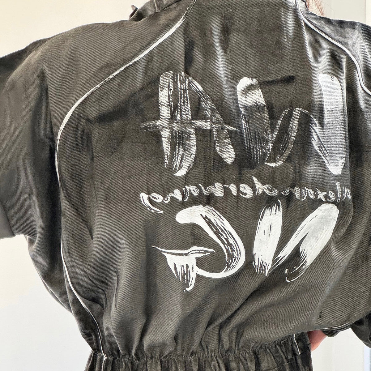 Women's Street Hip-hop Washed Graffiti Brushed Jumpsuit