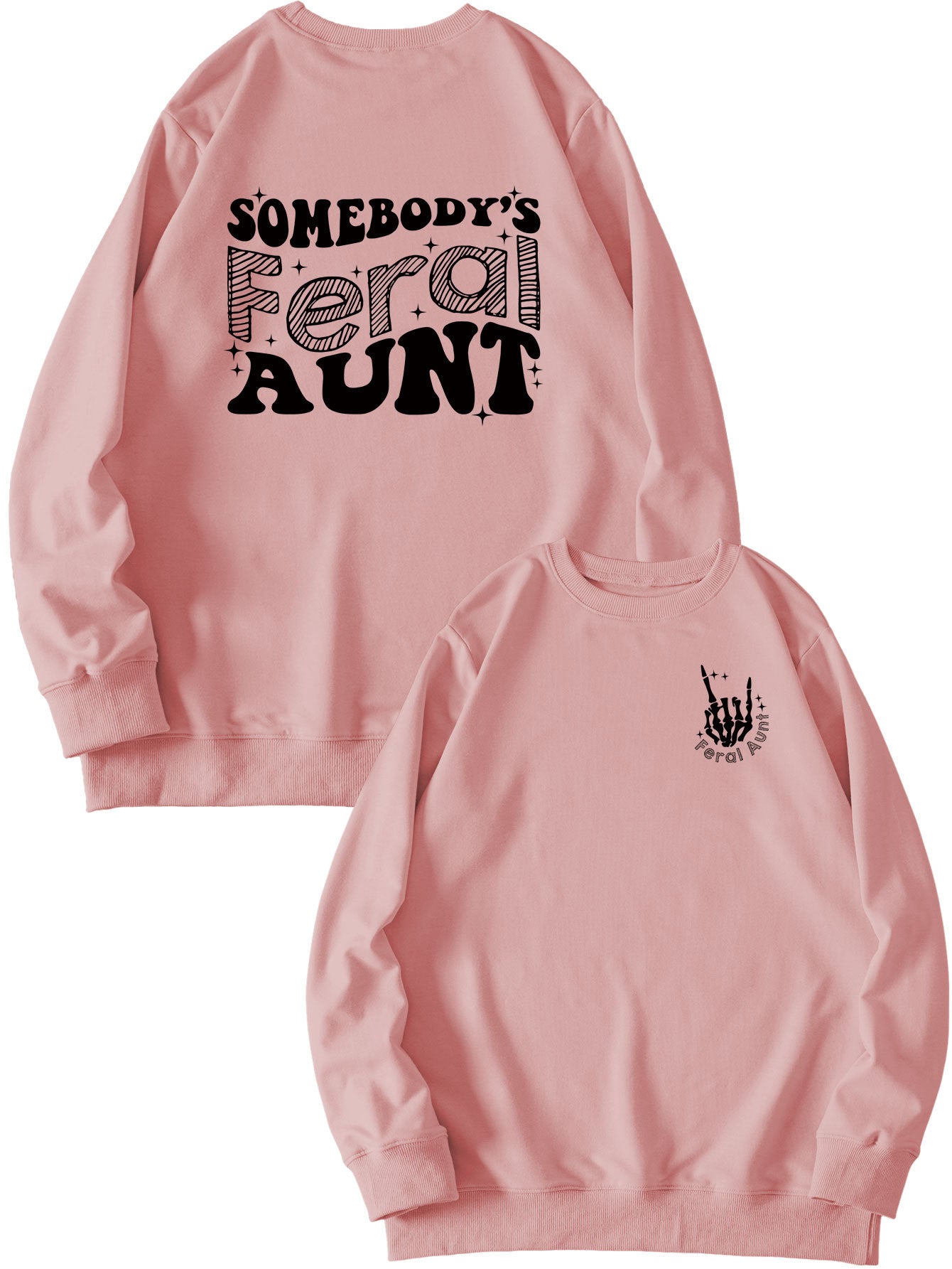 Women's Printed Loose Pullover Sweatshirt Street Fashion