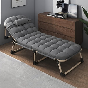 1pc Heavy-Duty Folding Recliner Bed with Mattress - Manual Adjustable Multi-Position (Backrest/Leg Elevation) Portable Sleeper for s, Office Nap, Hospital Use, & Clinic - Ergonomic Design, Anne Que...