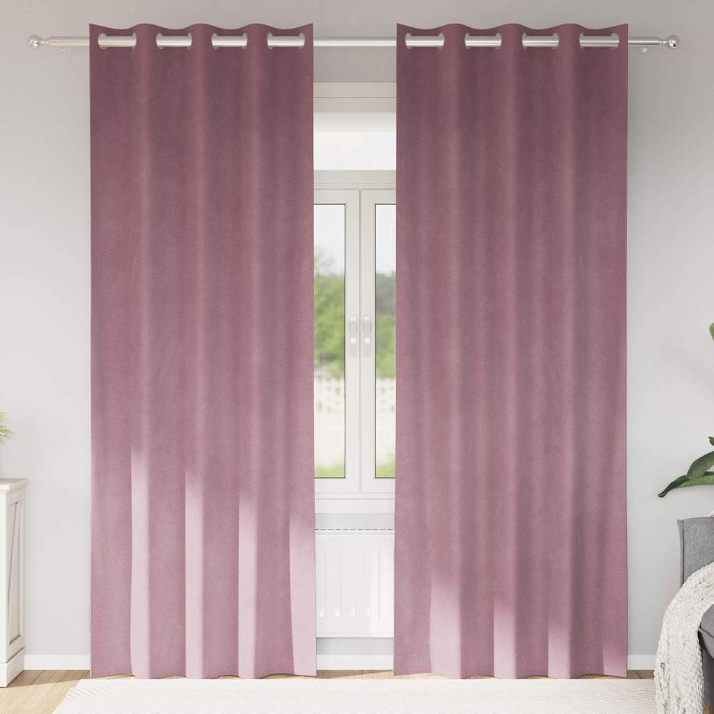 Curtains with Drapes 2 Pcs Velvet