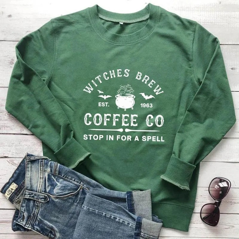 Witches Brew Graphic Print Streetwear Pullover Hoodie